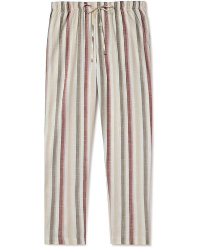 Hanro Night & Day Striped Cotton Pajama Pants - White