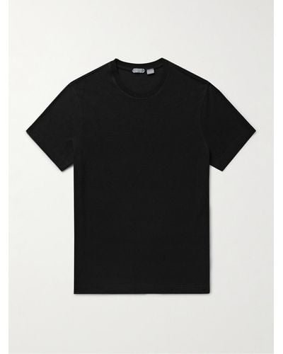 Incotex Zanone schmal geschnittenes T-Shirt aus IceCotton-Baumwoll-Jersey - Schwarz