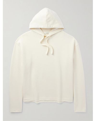 Lemaire Cotton And Linen-blend Hoodie - Natural