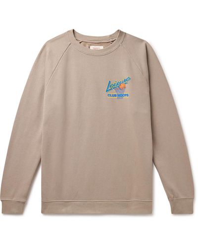 Pasadena Leisure Club Club Hoops Logo-print Cotton-jersey Sweatshirt - Natural