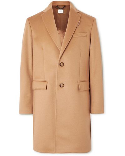 Burberry Virgin Wool And Cashmere-blend Coat - Natural