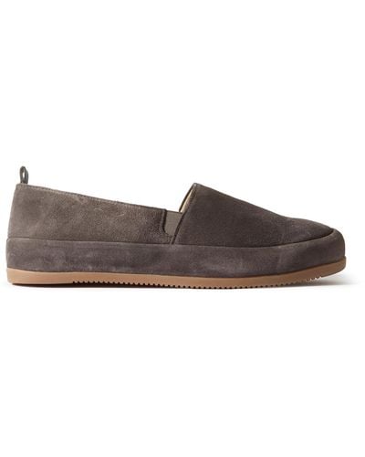 Mulo Suede Loafers - Brown