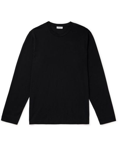 Sunspel Supima Cotton-jersey T-shirt - Black