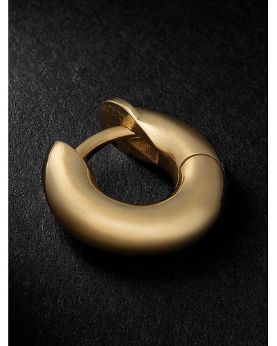 Spinelli Kilcollin Mini Macrohoop Gold Single Hoop Earring - Black