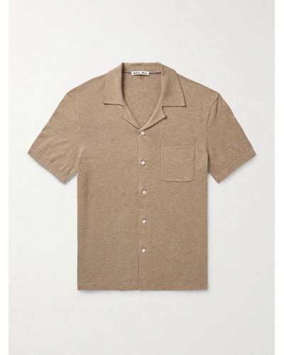 Alex Mill Aldrich Camp-collar Cotton And Hemp-blend Shirt - Natural
