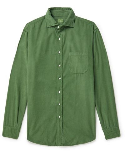 Sid Mashburn Cotton-corduroy Shirt - Green