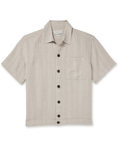 Oliver Spencer Milford Striped Linen Shirt - White