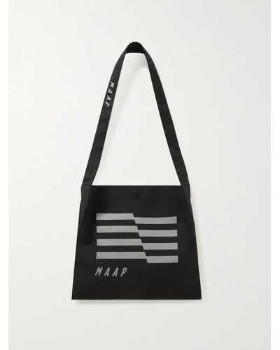 MAAP M-flag Logo-print Cotton-canvas Cycling Messenger Bag - Black