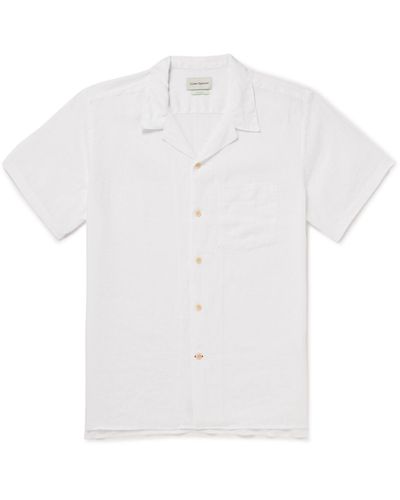 Oliver Spencer Havana Camp-collar Linen Shirt - White