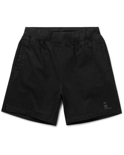 Onia Slim-fit Garment-dyed Cotton-jersey Shorts - Black