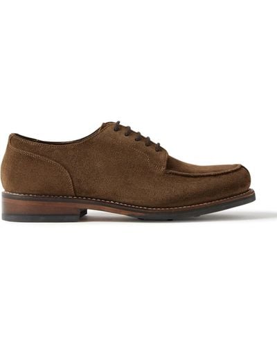 Grenson Mac Suede Derby Shoes - Brown