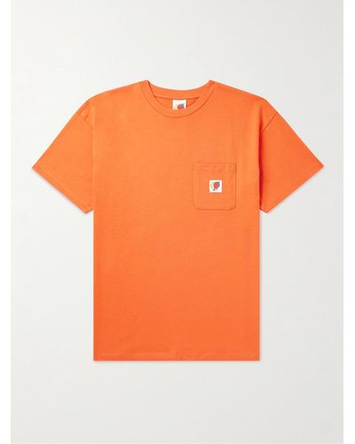 Sky High Farm Logo-appliquéd Cotton-jersey T-shirt - Orange