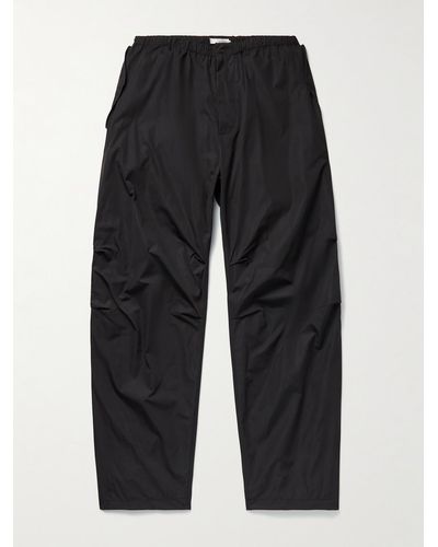 The Row Antico Wide-leg Shell Trousers - Black