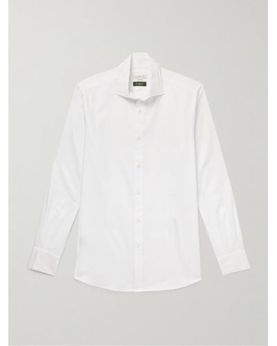 Incotex Slim-fit Cotton Oxford Shirt - White