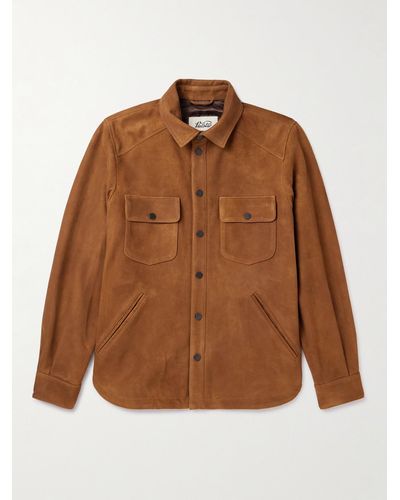 Valstar Suede Shirt Jacket - Brown