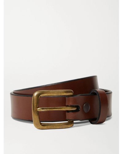 Sid Mashburn 2.5cm Brown Leather Belt