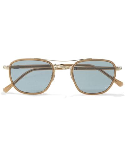 Mr. Leight Price D-frame Gold-tone And Acetate Sunglasses - Blue