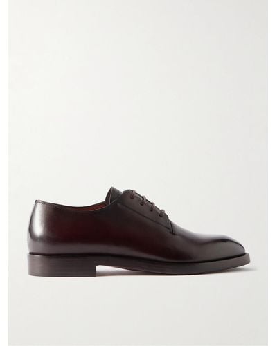 Zegna Torino Leather Oxford Shoes - Brown