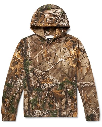 Stussy Realtree Camouflage-print Fleece-back Cotton-blend Jersey Hoodie - Brown