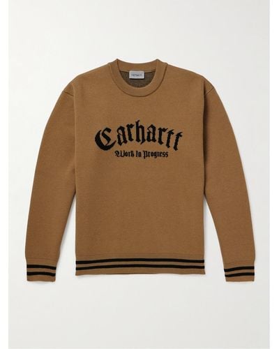 Carhartt Pullover in maglia jacquard con righe Onyx - Neutro