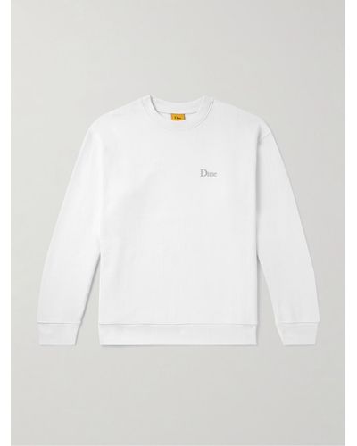 Dime Sweatshirt aus Baumwoll-Jersey mit Logostickerei - Weiß