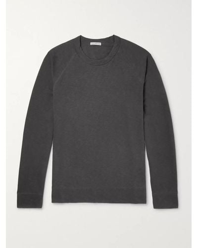 James Perse Loopback Supima Cotton-jersey Sweatshirt - Grey