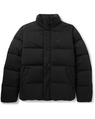 Nike Sportswear Quilted Padded Therma-fit Tech Fleece Down Jacket - Black