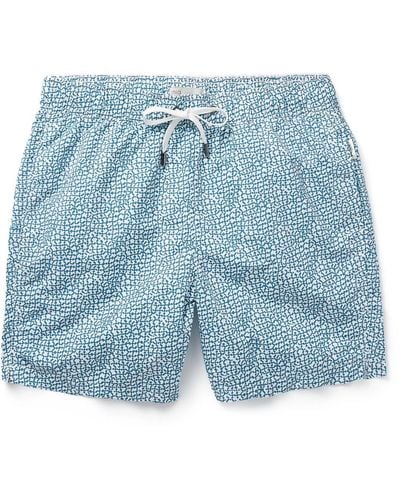 Onia Charles Slim-fit Long-length Printed Swim Shorts - Blue