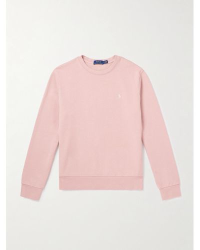 Polo Ralph Lauren Sweatshirt aus Baumwoll-Jersey mit Logostickerei - Pink