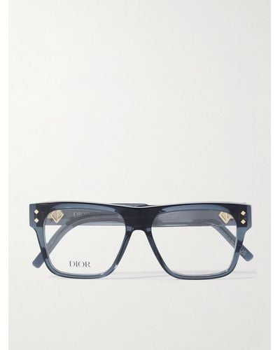 Dior CD Diamond S6I Brille mit eckigem Rahmen aus Azetat - Blau