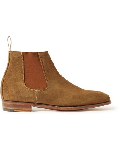George Cleverley Jason Suede Chelsea Boots - Brown