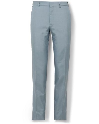 Brioni Slim-fit Silk Suit Pants - Blue