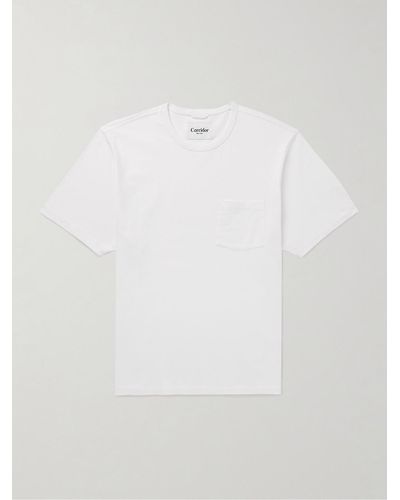 Corridor NYC T-shirt in jersey di cotone biologico tinta in capo - Bianco