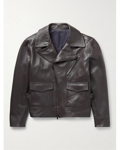 STÒFFA Leather Jacket - Grey