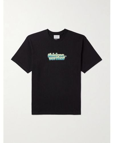 thisisneverthat T-Shirt aus Baumwoll-Jersey mit Logoprint - Schwarz