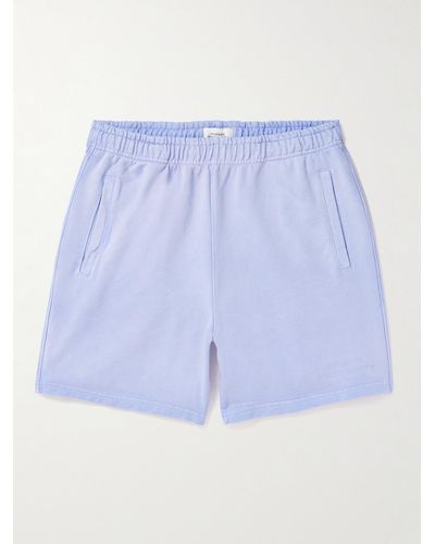 Saturdays NYC Austin Sunbaked Straight-leg Cotton-jersey Shorts - Blue