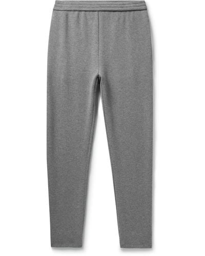 The Row Lusaka Tapered Virgin Wool Sweatpants - Gray