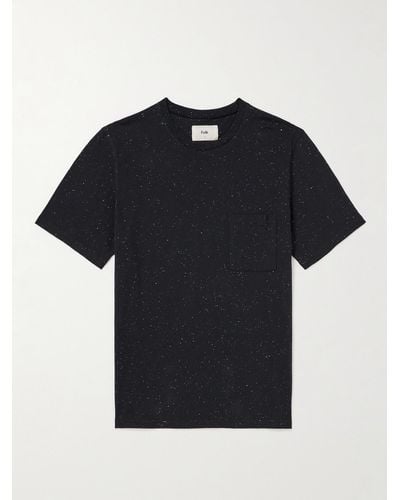 Folk Assembly Slub Organic Cotton-blend Jersey T-shirt - Black