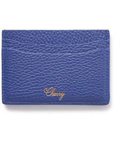 CHERRY LA Full-grain Leather Cardholder - Blue