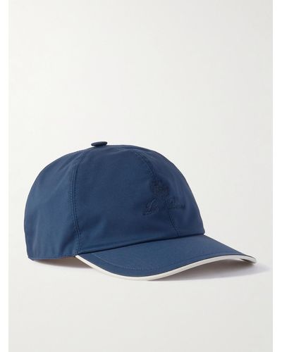 Loro Piana Logo-embroidered Storm System® Shell Baseball Cap - Blue