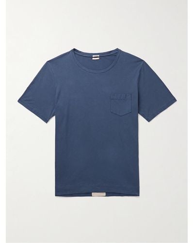 Massimo Alba Panarea Cotton-jersey T-shirt - Blue