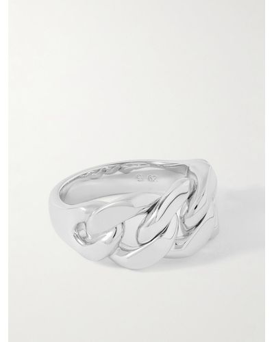 Tom Wood Dean Recycled Rhodium-plated Ring - White