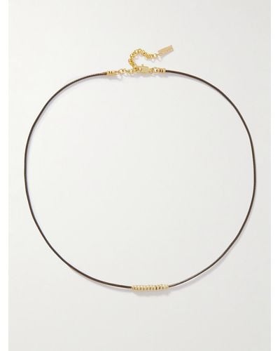 Eliou Rhodes Gold-plated And Cord Beaded Necklace - Natural