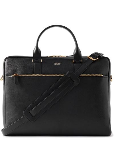 Tom Ford Full-grain Leather Briefcase - Black