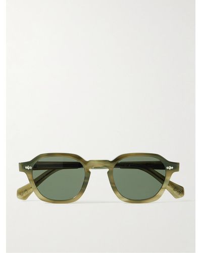 Mr. Leight Rell S D-frame Tortoiseshell Acetate And Gunmetal-tone Sunglasses - Green