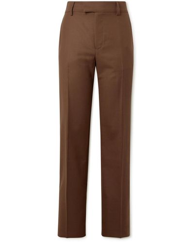 Séfr Mike Straight-leg Twill Suit Pants - Brown
