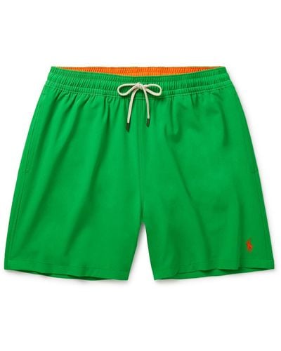 Polo Ralph Lauren Traveler Straight-leg Mid-length Recycled Swim Shorts - Green