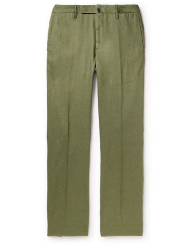Incotex Venezia 1951 Slim-fit Linen Pants - Green