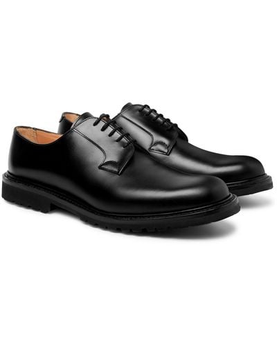 Cheaney Covent Leather Derby Shoes - Black