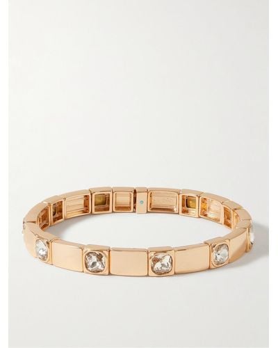 Roxanne Assoulin Goldfarbenes Armband mit Kristallen - Natur